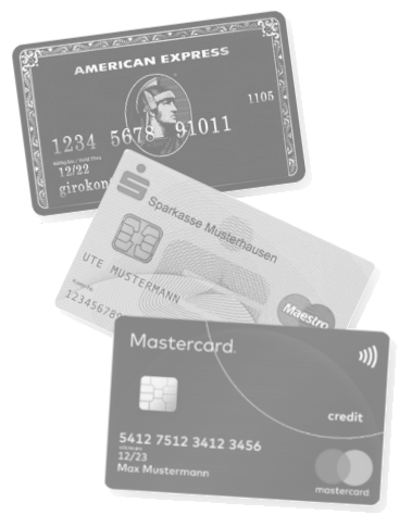 Bezahlung mit Kreditkarten und EC-Karten möglich